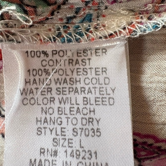 Floral Multicolor Women's Boho Tunic - Picture 7 of 7